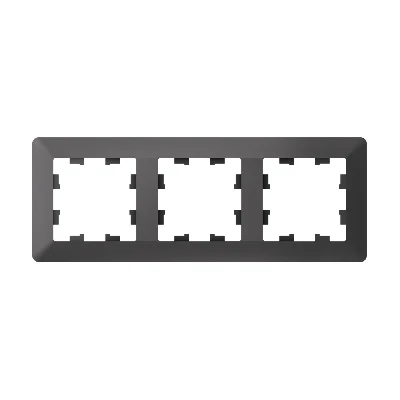 ATLASDESIGN AIR 3-постовая РАМКА, БАЗАЛЬТ/дымчатый черный