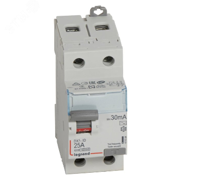 Выключатель дифференциального тока (УЗО) 2п 25А 30мА DX3 АC