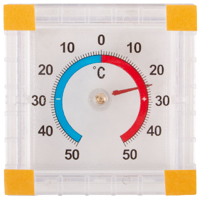 Термометр оконный биметаллический ТББ квадратный