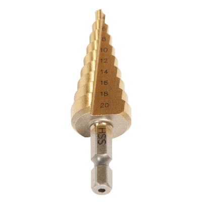 Сверло ступенчатое (9 ступеней)  4-20 мм