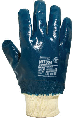 Перчатки защитные на х/б основе с полным нитриловым покрытием с манжетой ArmProtect NIT004 р.11