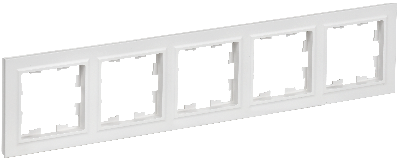 BRITE Рамка 5-местная РУ-5-БрАБ арктический белый IEK