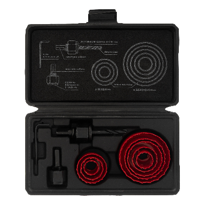 Набор кольцевых пил по дереву, 19-64 мм, 11 предм.