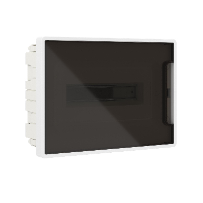 Щиток 12 мод встраиваемый FRAME ЩРв-П-12, белый, с тонированной дверцей, с 2  шинами PEN на 6 и 8 отв. F12B1WD DKC