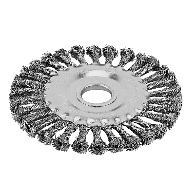 Щетка для УШМ, 125 мм, посадка 22,2 мм, Плоская, крученая проволока 0,5 мм