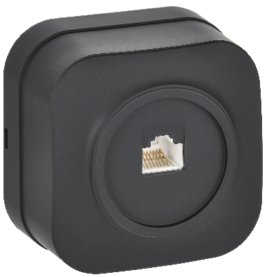 GLORY Розетка для открытой установки компьютерная RJ45 кат.5E РК10-ХЧм черный матовый IEK