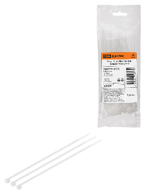 Хомут 2,5х200мм нейлон (белый) (100шт) TDM