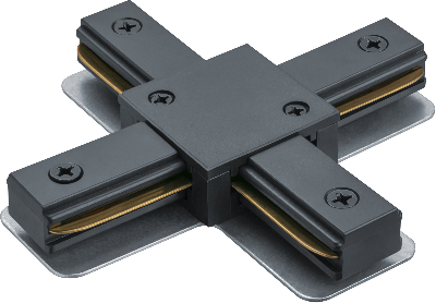 Коннектор Х-образный черный для шинопровода NLT-C-1L-AS1-BL-X