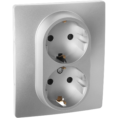 Розетка 2X2К+З шт INSPIRIA АЛЮ