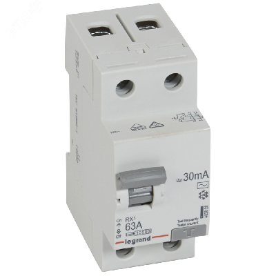 ВДТ RX3 - 2П - 63 А - тип AC - 30 мА - 2 модуля