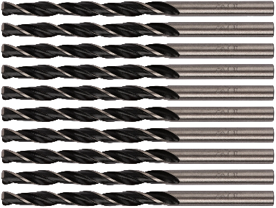 Сверла по металлу HSS черненые 4.5x80 мм (10 шт)