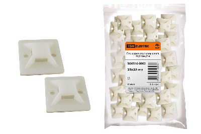 Площадка самоклеющаяся 25х25 под хомуты (100шт) TDM