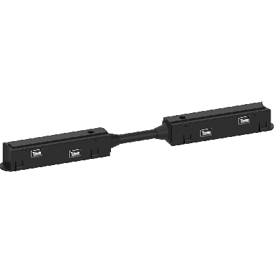 Соединитель-коннектор прямой черный для низковольтного шинопровода