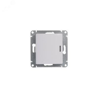 GLOSSA Переключатель одноклавишный с подсветкой в рамку белый схема 6а