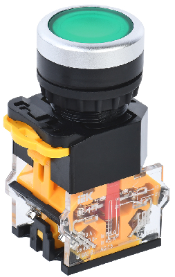 Кнопка D8-11T d=22мм 1з+1р с фиксацией зеленая