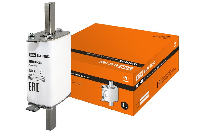 Плавкая вставка предохранителя ППНН-33, габарит 0, 80А