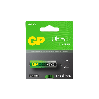 Батарейка алкалиновая c технологией G-tech GP Ultra Plus Alkaline 15А AА - 2 шт. на блистере