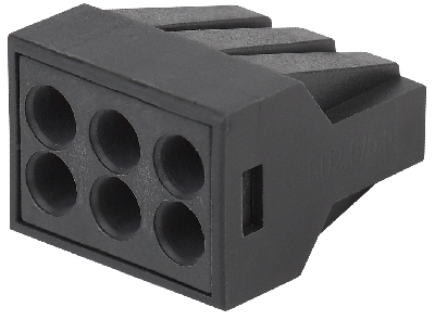 Клемма СМК с пастой серии 306, 6 отверстий, 0,5-2,5 мм2 50 NO-224-54