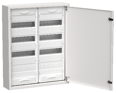 TITAN 5 Корпус металлический ЩРн-96 (2х48) 710х570х140мм IP31 белый (одна дверь) IEK