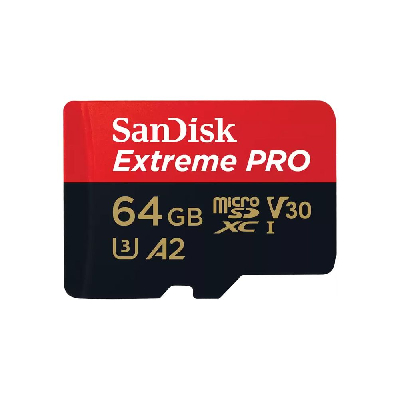 Карта памяти 64GB MicroSD Extreme Pro UHS I, V30, U3, A2, SDXC, 200 МБ/с, Class 10