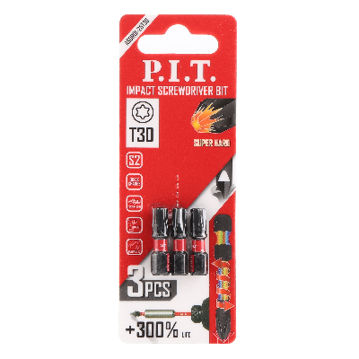 Биты ударные   T30x25 мм 3 шт в уп.