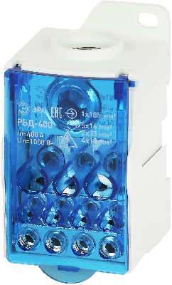 Распределительный блок на DIN-рейку РБД-400А