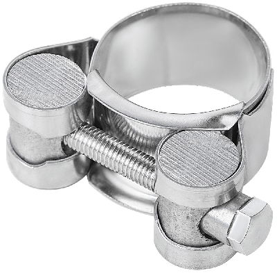Хомут обжимной силовой шарнирный 23-25мм нержавеющая сталь