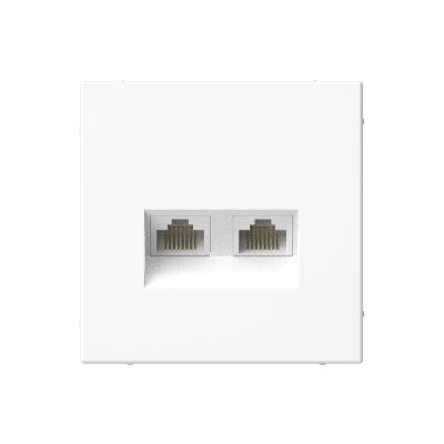 ARTGALLERY РОЗЕТКА двойная компьютерная RJ45+RJ45, кат. 5е, механизм, ЛОТОС