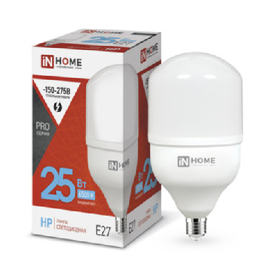 Лампа светодиодная LED-HP-PRO 25Вт 230В E27 6500К 2380Лм IN HOME