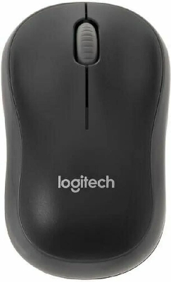 Мышь M186 оптическая 1000dpi, беспроводная, USB2.0, 2but, черный/серый