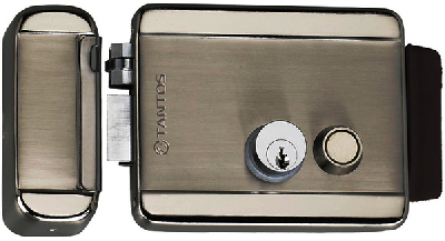 Замок накладной, универ, с блок кнопки в 2-х положениях. Питание 12В/1,5А.