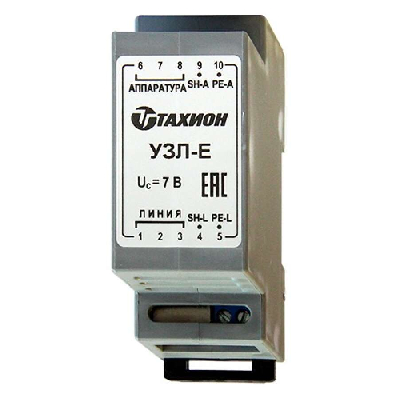 Устройство защиты 1-го порта локальной сети Ethernet 10 Base-T/100 Base-TX, - 55° ? +85°С, IP20,  89х58х35мм, на DIN-рейку (УЗИП, грозозащита)