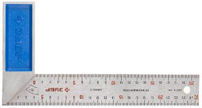 Угольник Профессионал 250 мм усиленный столярный с нержавеющим полотном