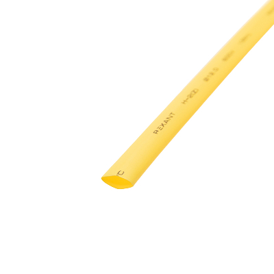 Термоусаживаемая трубка 12,0 6,0 мм, желтая, упаковка 50 шт. по 1 м, REXANT
