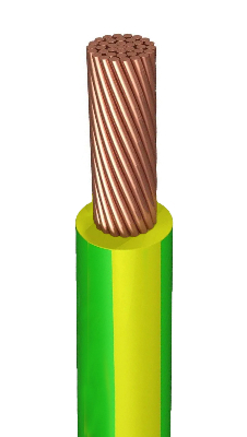 Провод силовой ПуГВнг(А)-LS 1х4 желто-зеленый