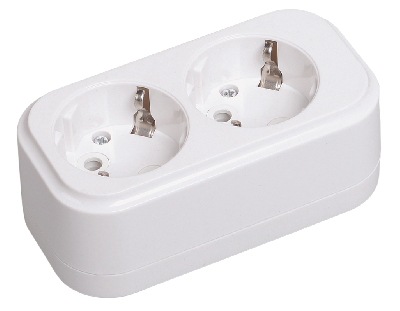 Колодка K02 2 места 2P+PE 16A CLASSIC