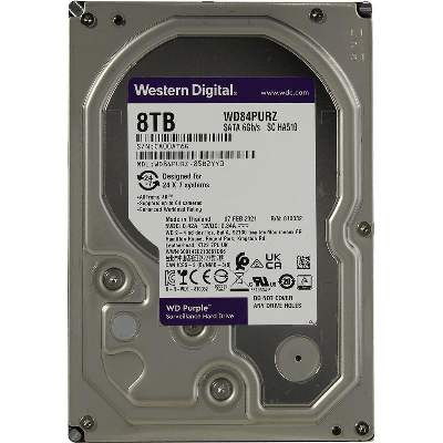 Жесткий диск 8TB Purple 3.5'', SATAIII, 5640 об/мин, 128 МБ