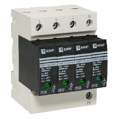 Устройство защиты от импульсных перенапряжений Т1+Т2 Im-12,5kA In-20kA Uc-275В 3+1 PROxima