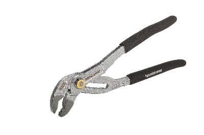 Клещи переставные 250мм с кнопочным шарниром CrV раскрытие губ. 50мм(>43%)