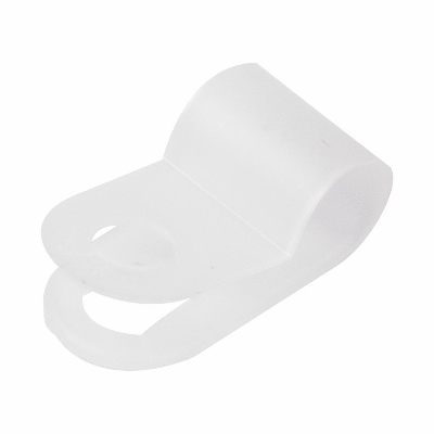 Кабельная скоба под винт REXANT 5 мм, белая,      упаковка 50 шт