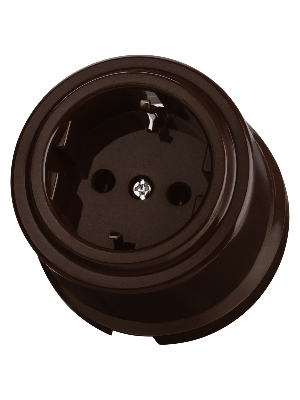 Розетка 2П+З 16А 250В коричневая «Виви» TDM