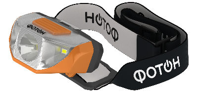 Фонарь налобный светодиодный на батарейках ФОТОН SH-400 (1W, батарейки в комплекте)