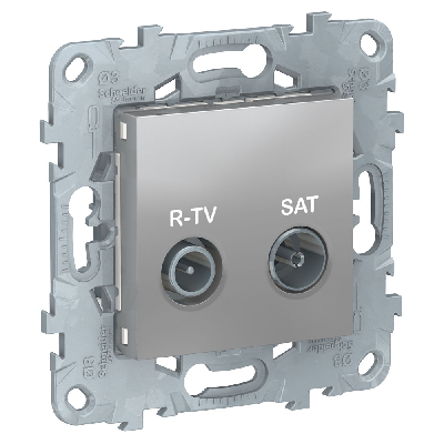 Розетка UNICA NEW R-TV/SAT одиночная алюминий