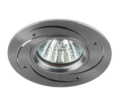 Светильник встраиваемый KL43 SL /1 литой алюминиевый MR16 12V/220V 50W серебро (100/2100)