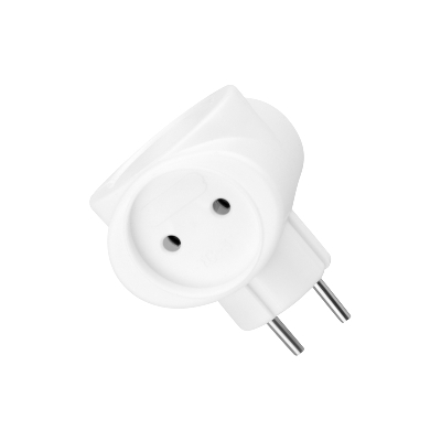 Тройник электрический 220 В 6 А белый, REXANT