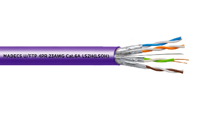 Витая пара U/FTP 4PR 23AWG Cat.6А LSZH(LSOH) экранированная с ограниченным выделением дыма(DCM Test Report) Польша