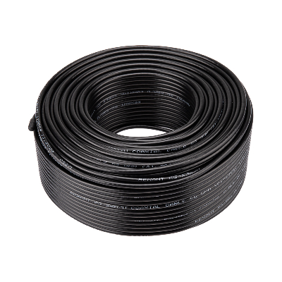 Кабель коаксиальный RG-58 A/U 50 Ом Cu/Al/Cu 64%  бухта 100м черный внутренний, REXANT