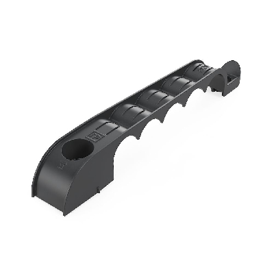 Держатель труб для прямого монтажа односторонний на 5 мест чёрный d20 (20шт/160шт уп/кор)