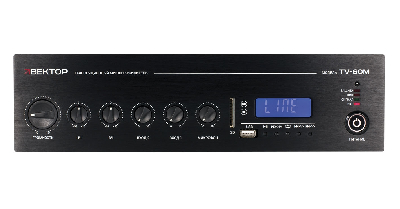 Микшер-усилитель комбинированный компактный, мощность 60 Вт, цифровой FM тюнер, MP3 плеер, USB, SD, Bluetooth, питание 220 В, рэковое крепление