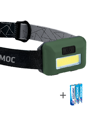 Фонарь налобный 3ВтCOBLED/3xAAA (R03) в комплекте/корпус ABS-пластик